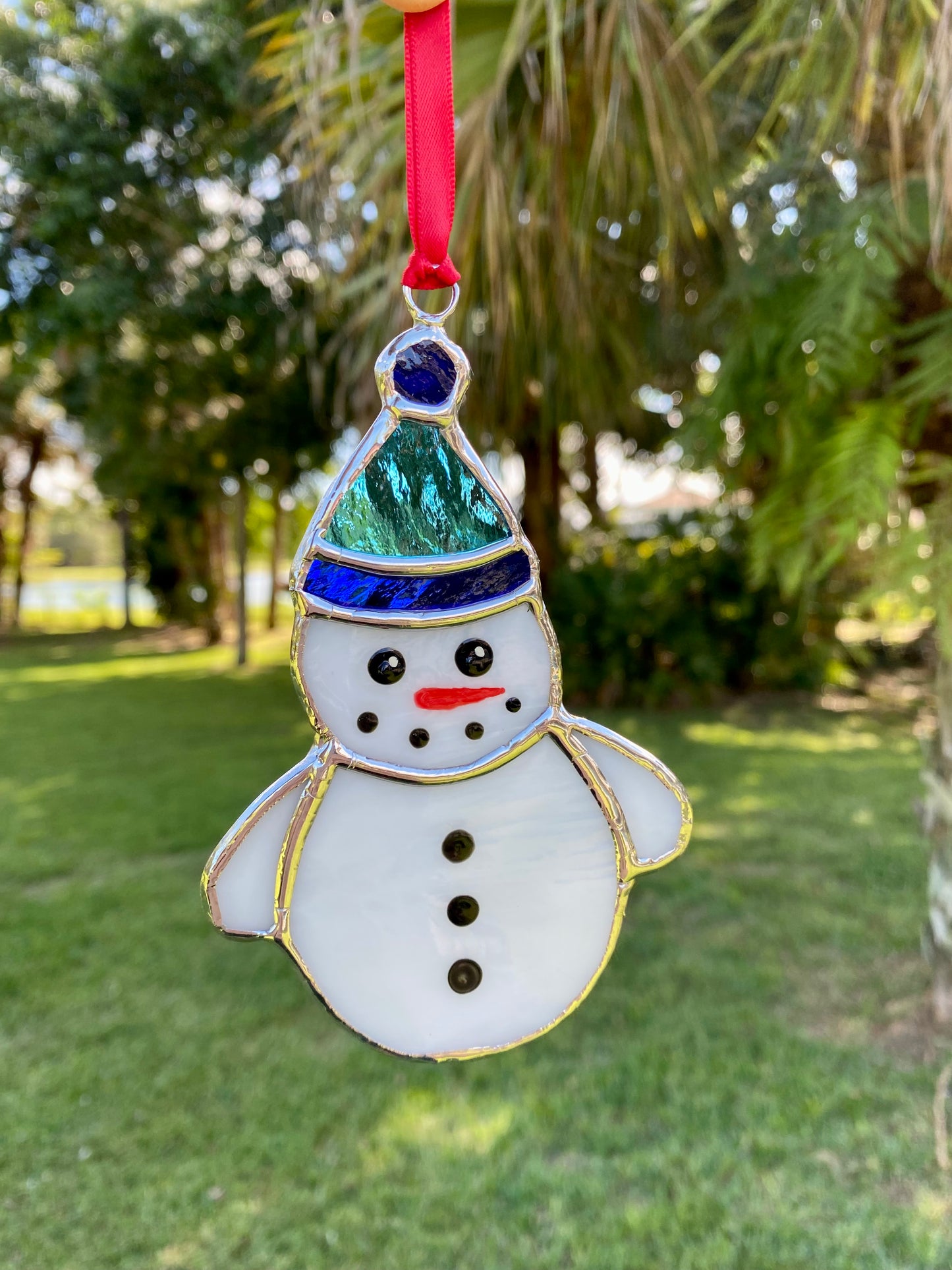 Winter Holiday Ornament- Happy Snowman