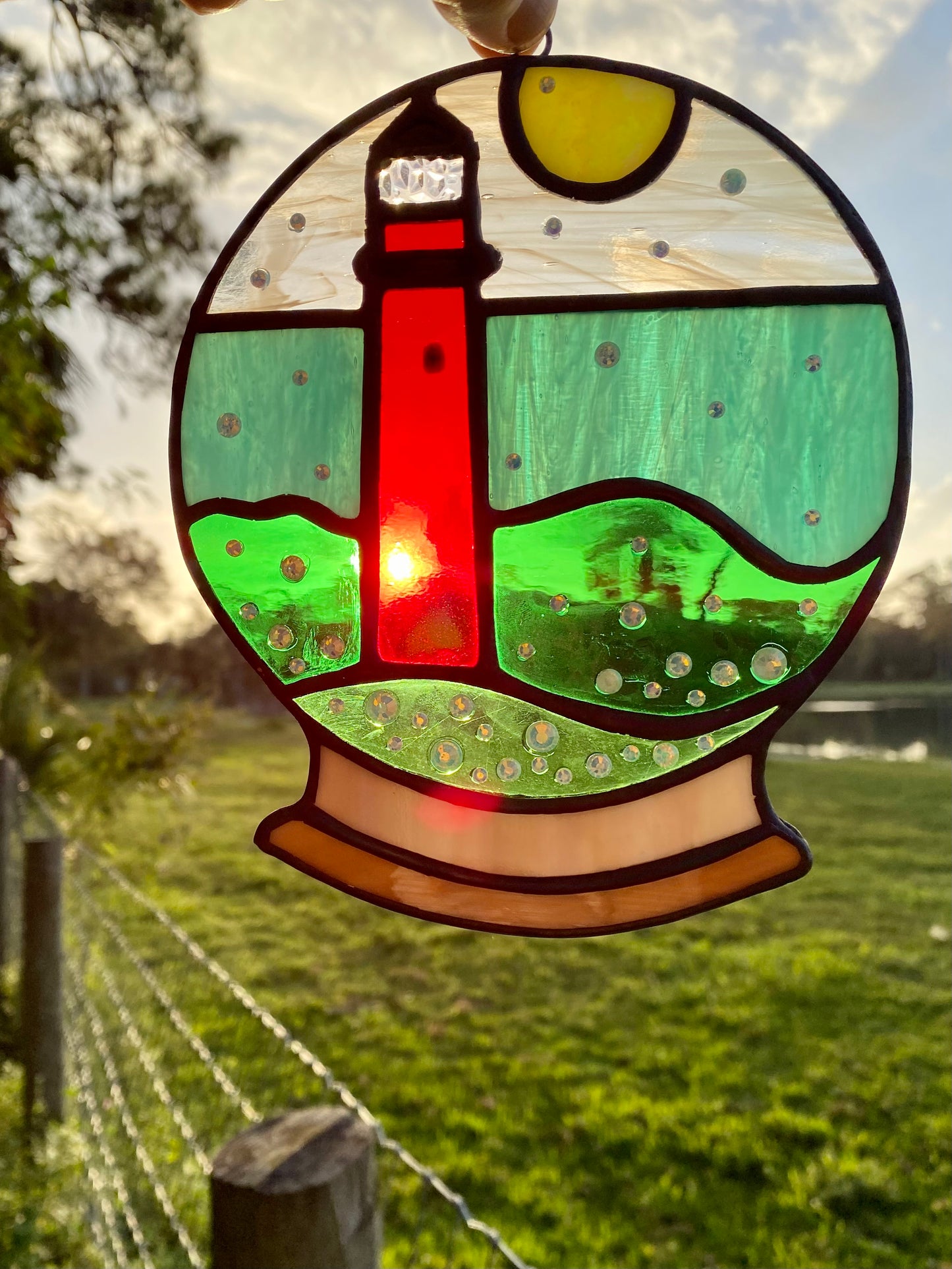 Winter Large Holiday- Jupiter Lighthouse Snowglobe