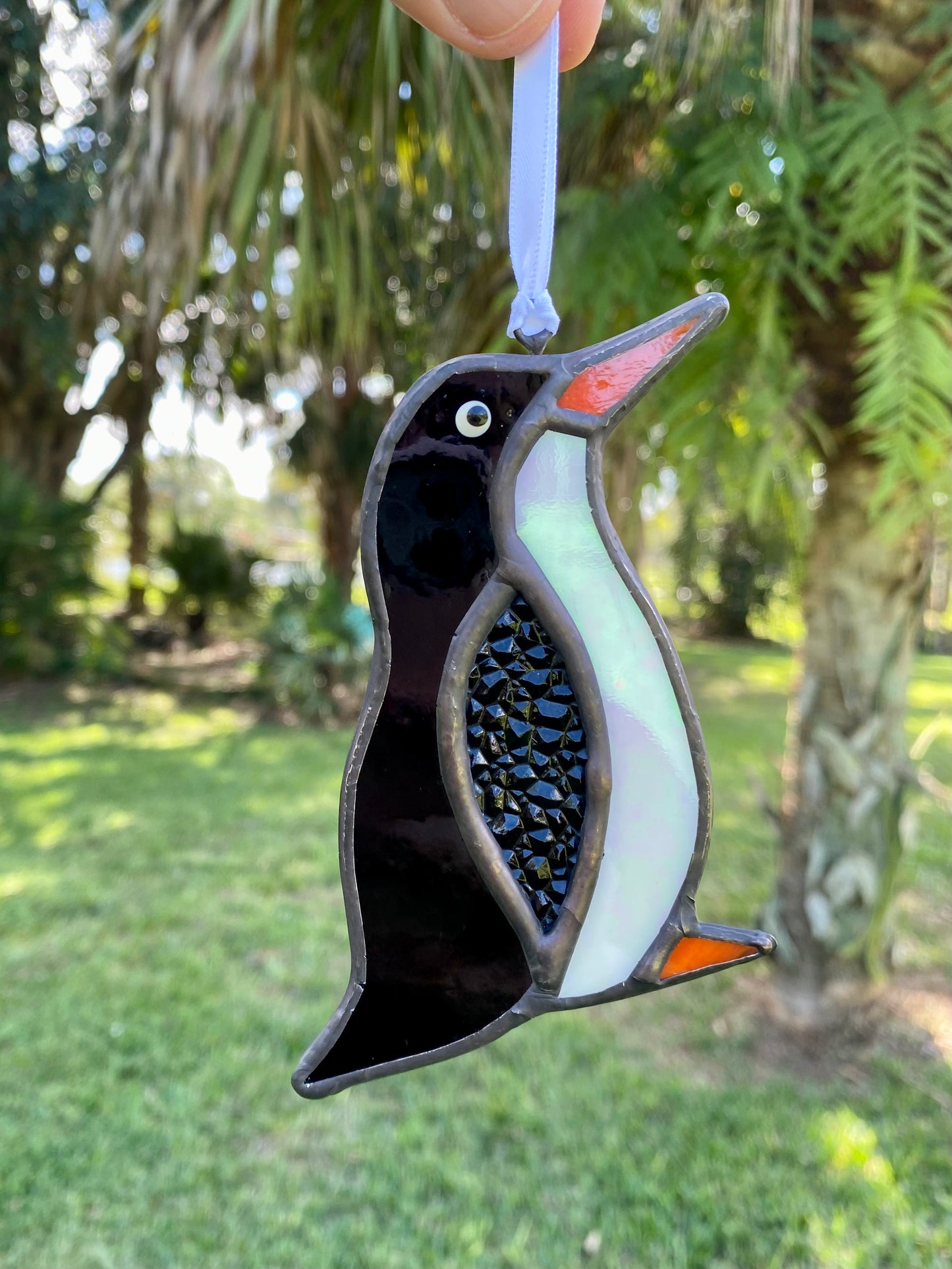 Winter Holiday Ornament- Glitzy Penguin