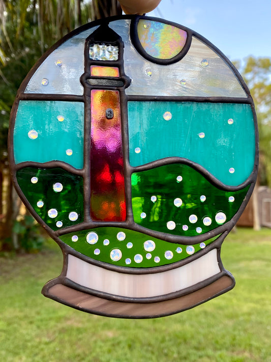 Winter Large Holiday- Jupiter Lighthouse Snowglobe