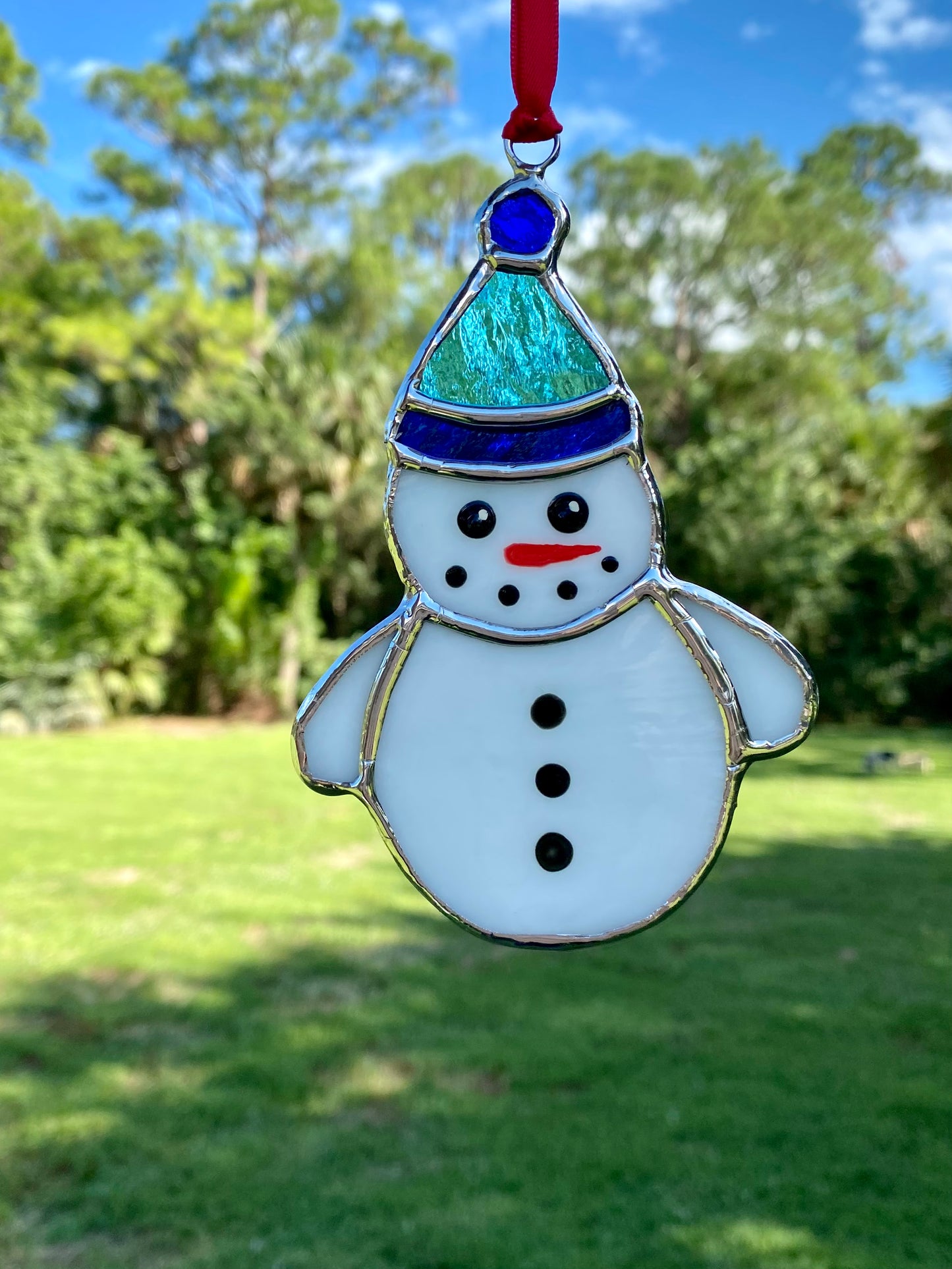 Winter Holiday Ornament- Happy Snowman
