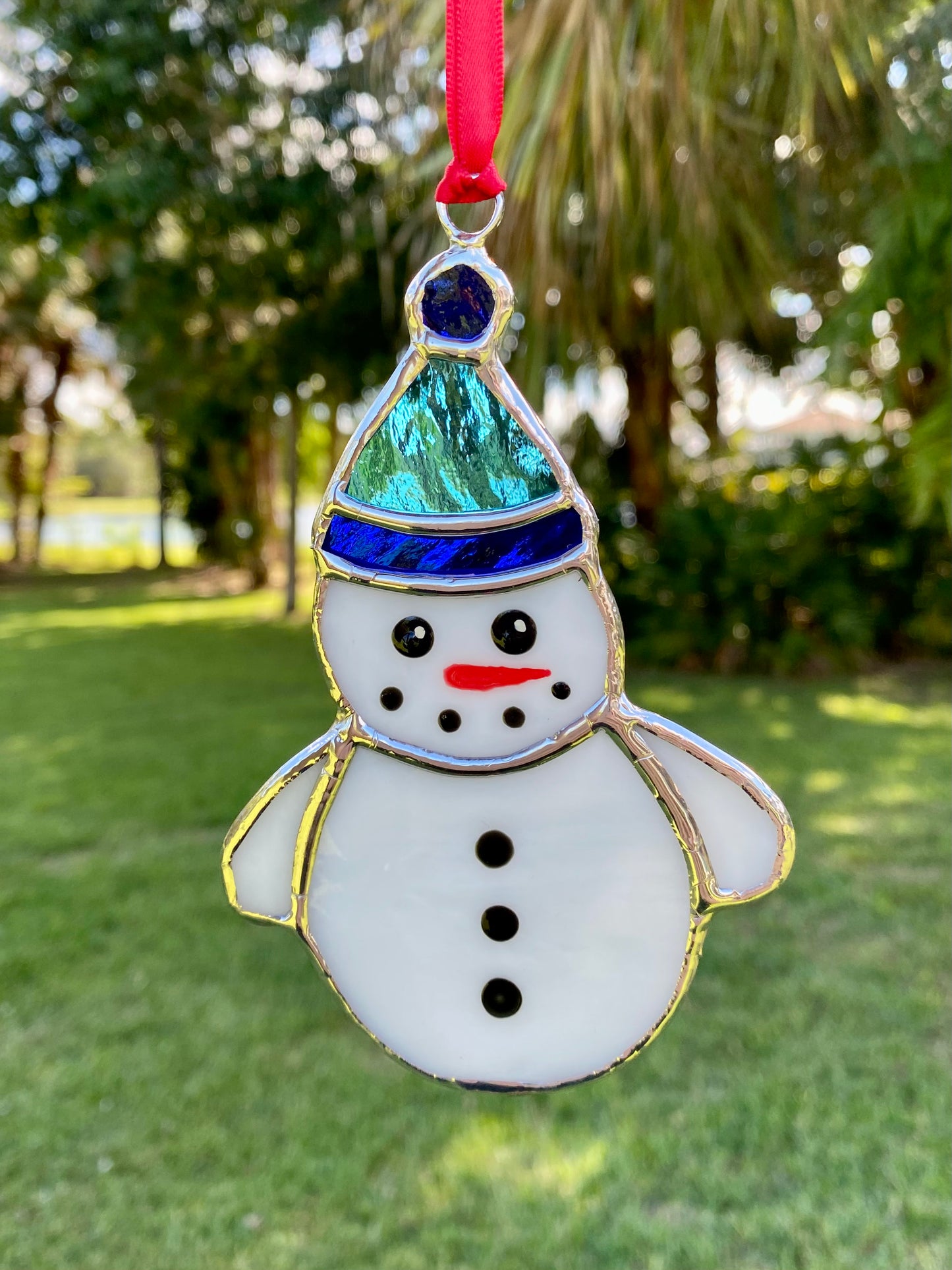 Winter Holiday Ornament- Happy Snowman