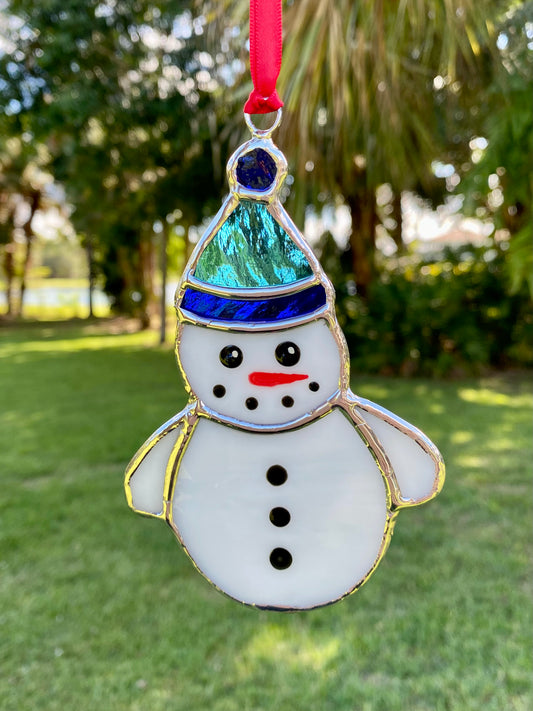 Winter Holiday Ornament- Happy Snowman