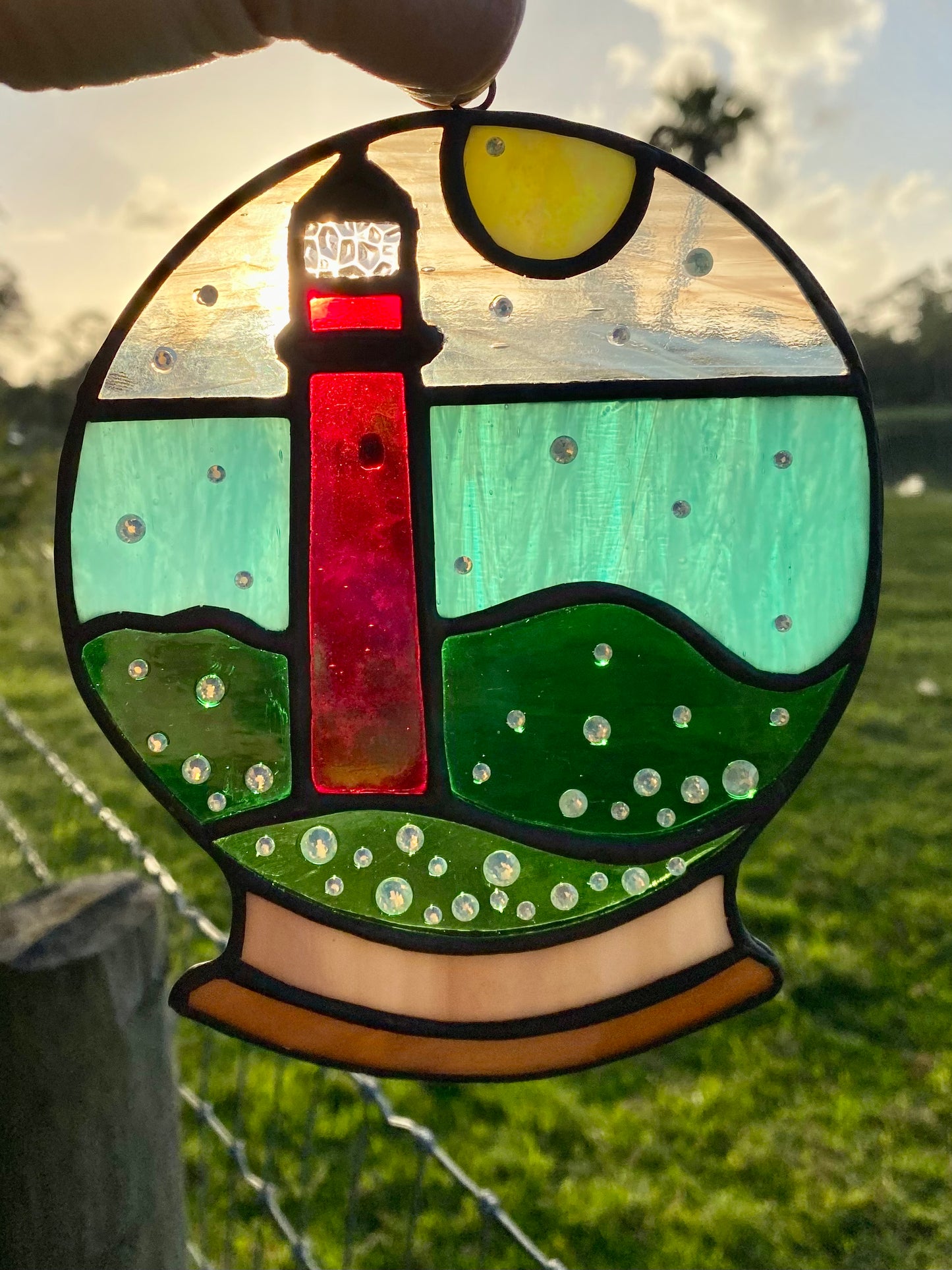 Winter Large Holiday- Jupiter Lighthouse Snowglobe