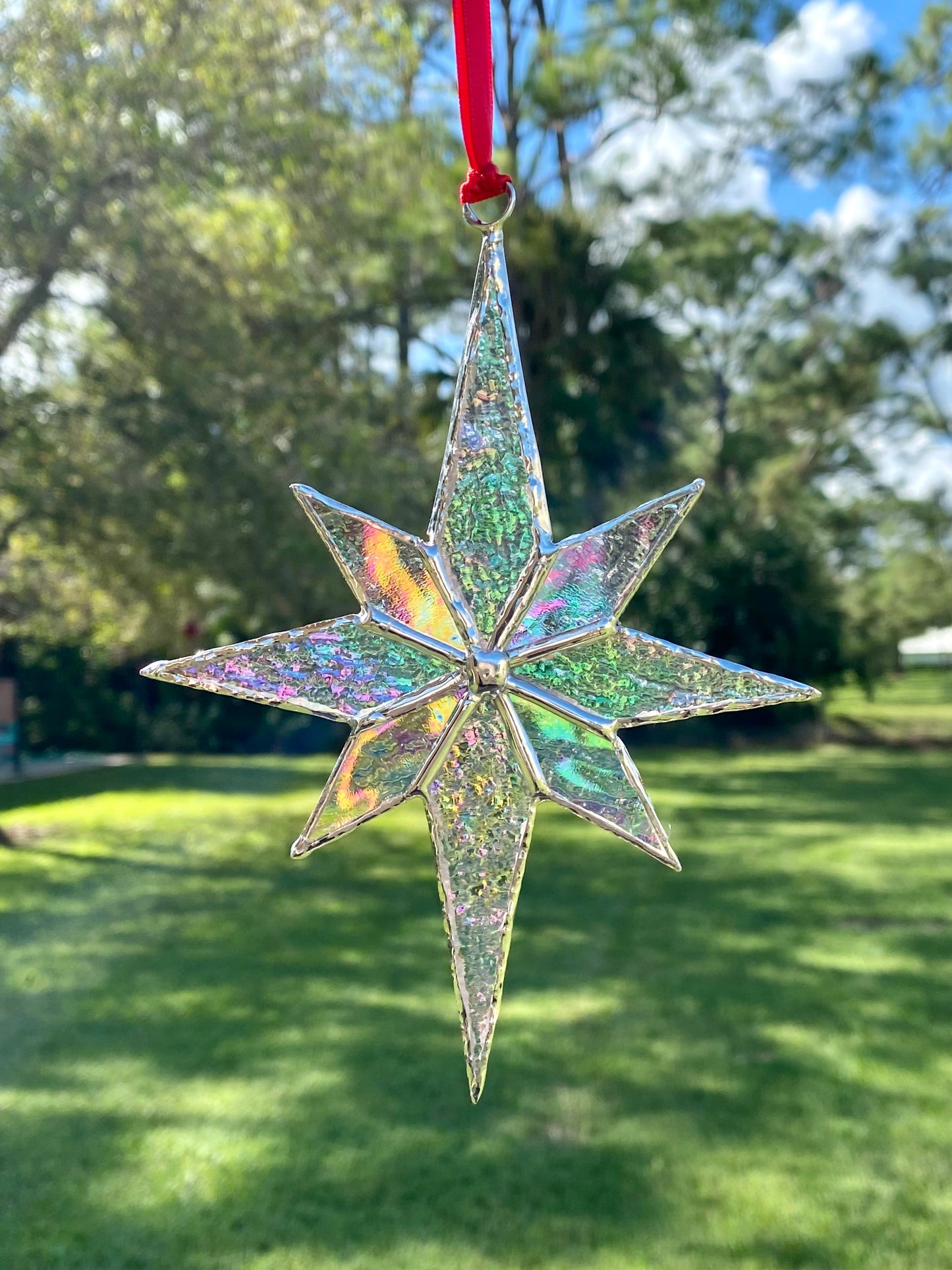 Winter Holiday Ornament- Iridescent Star