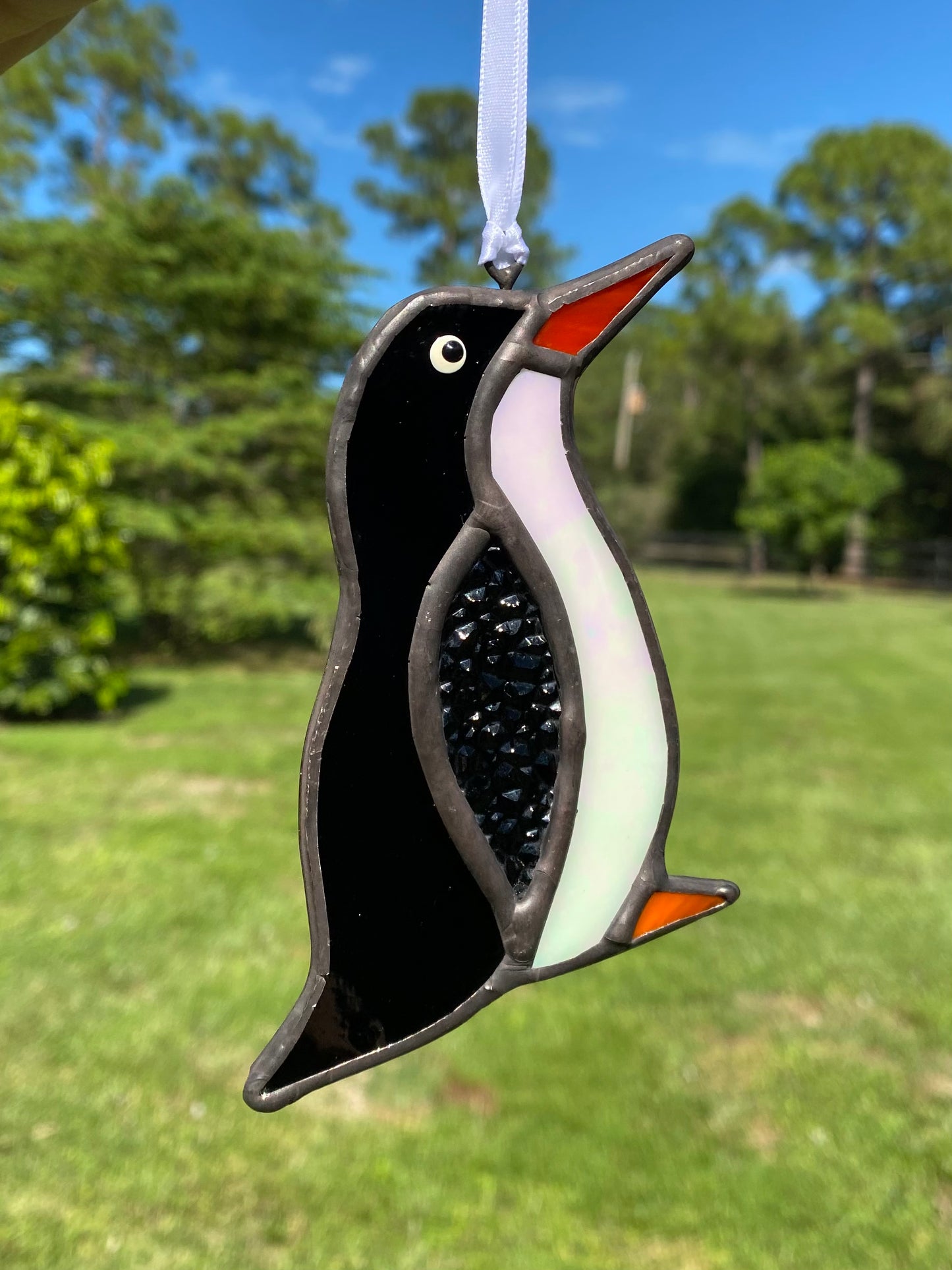 Winter Holiday Ornament- Glitzy Penguin