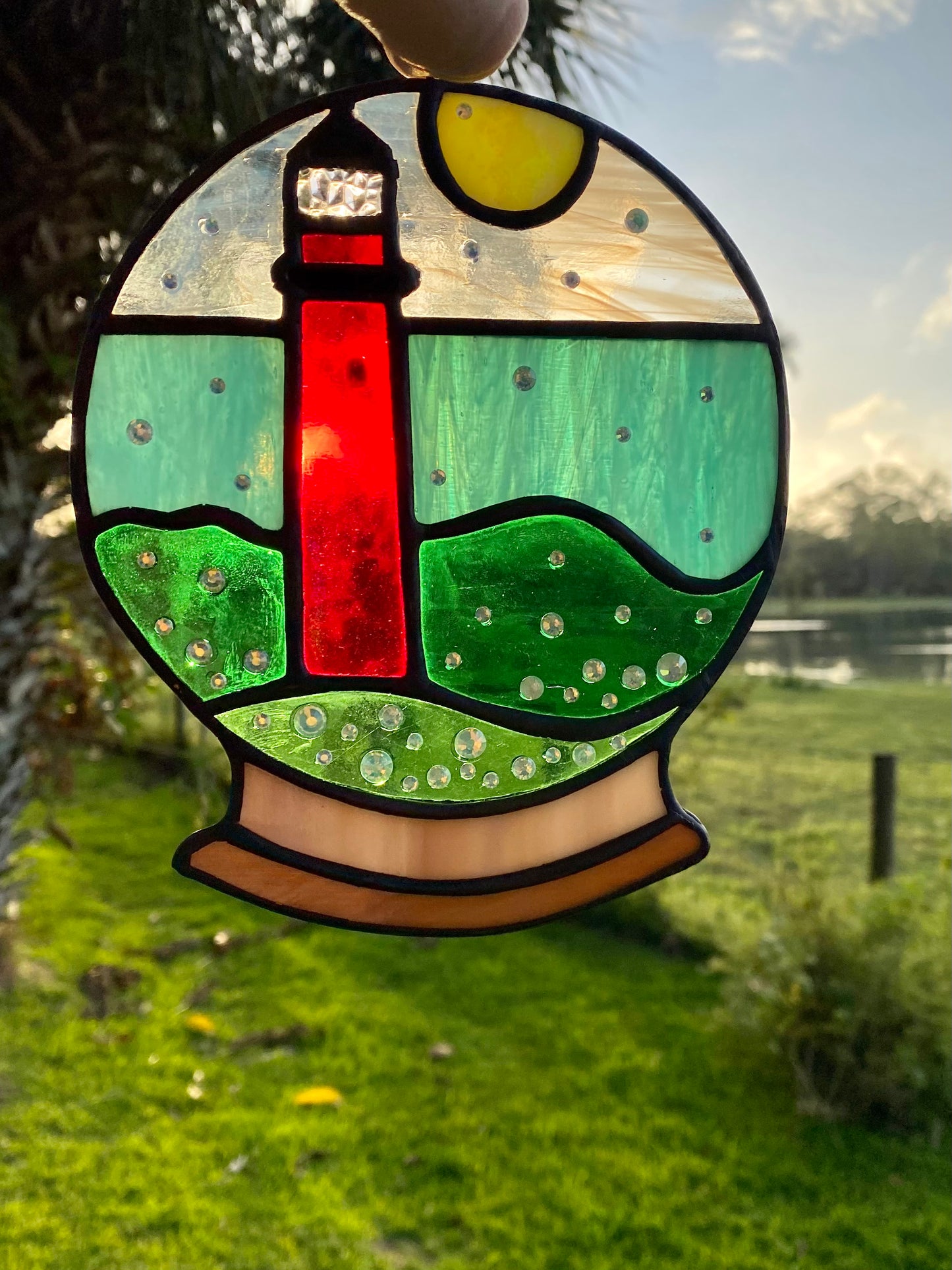 Winter Large Holiday- Jupiter Lighthouse Snowglobe