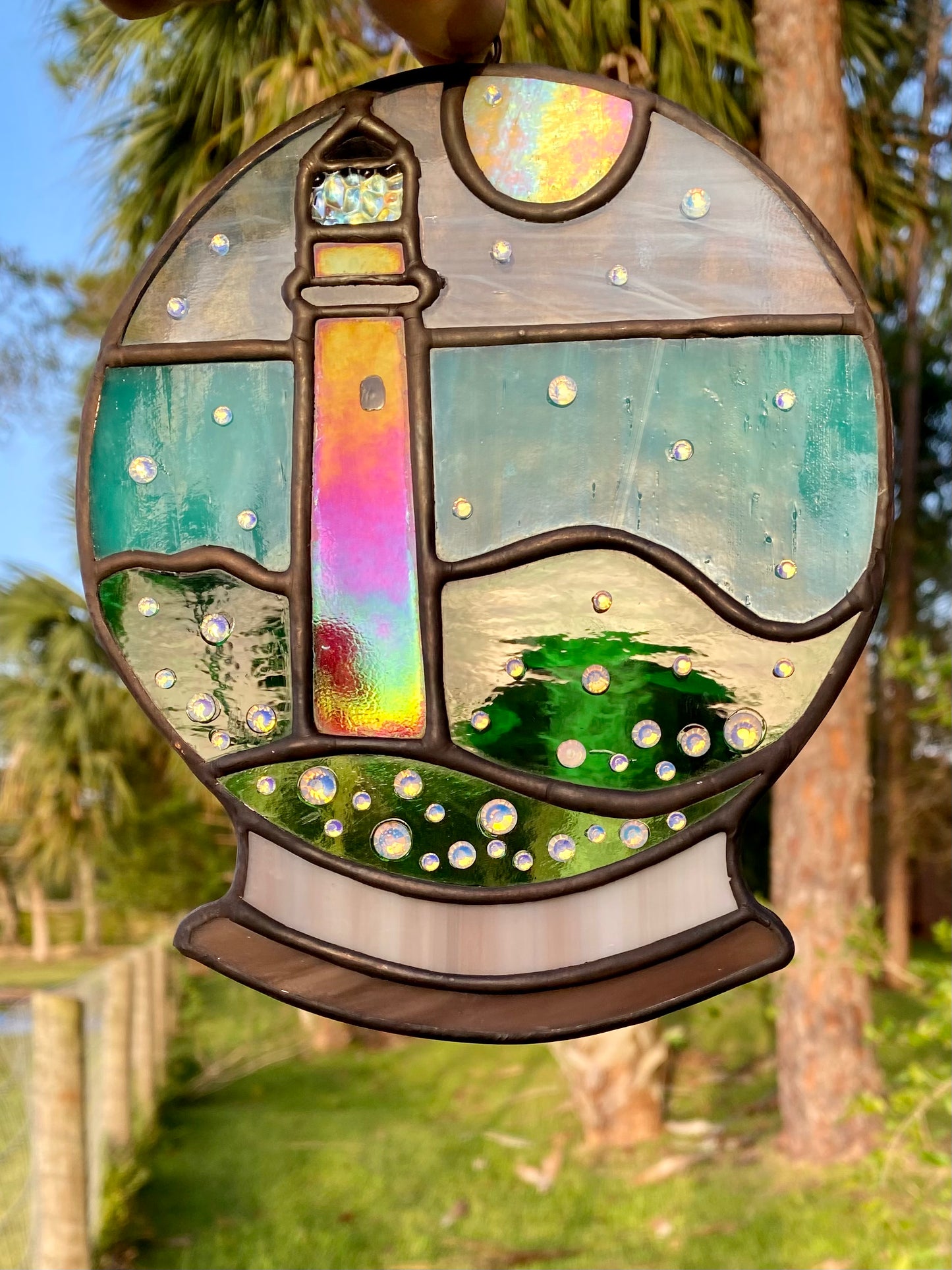Winter Large Holiday- Jupiter Lighthouse Snowglobe