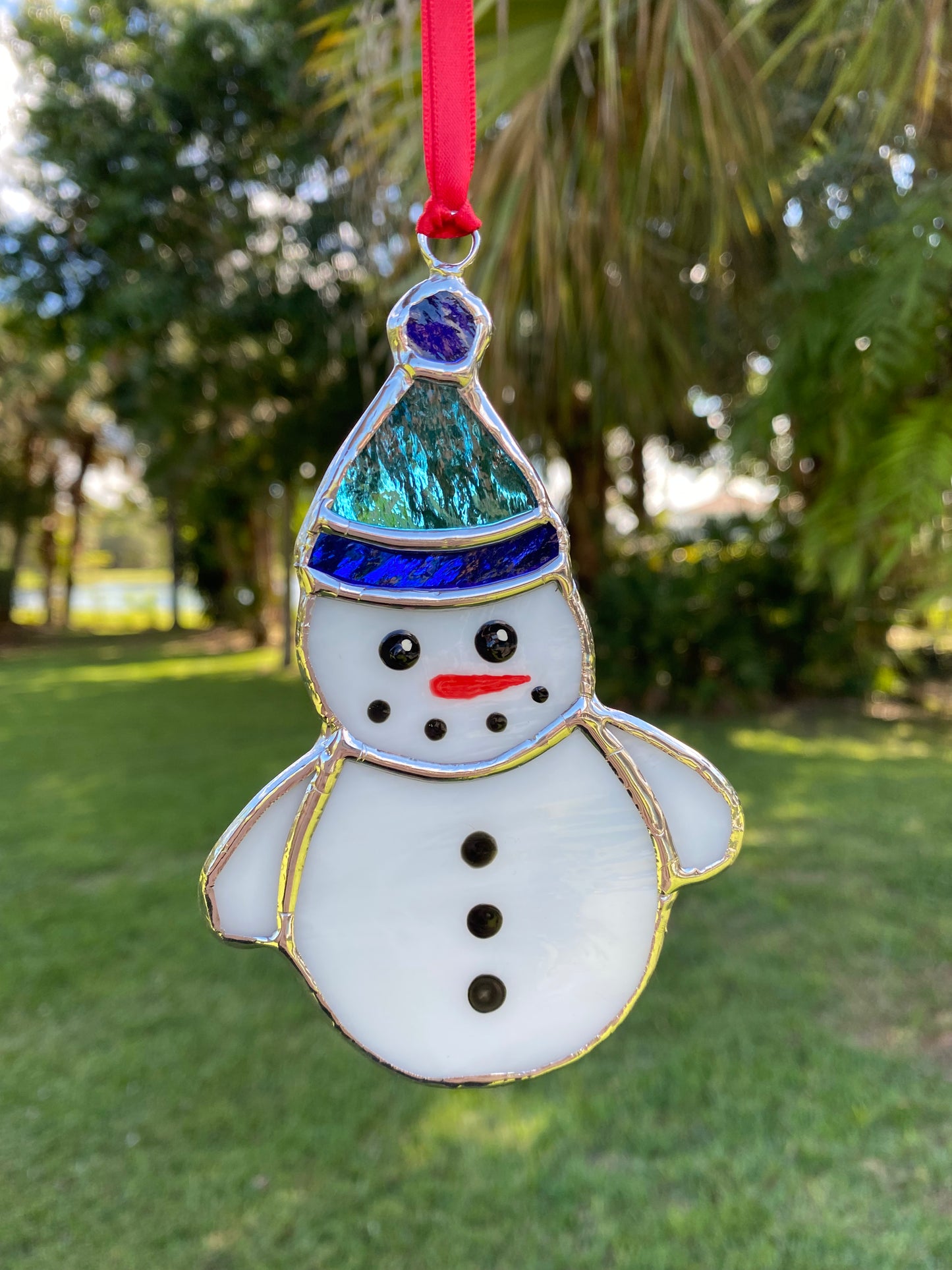 Winter Holiday Ornament- Happy Snowman