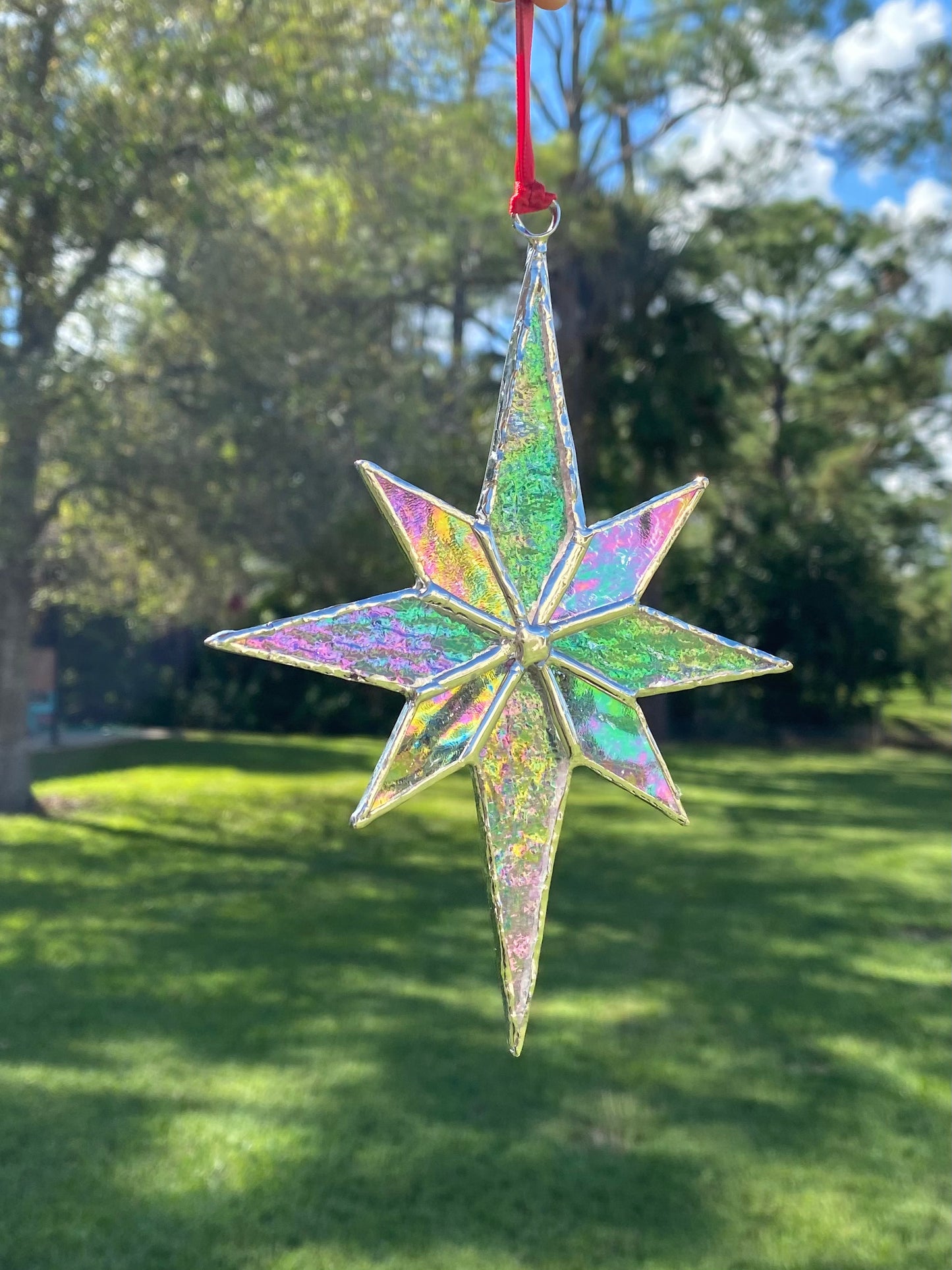 Winter Holiday Ornament- Iridescent Star
