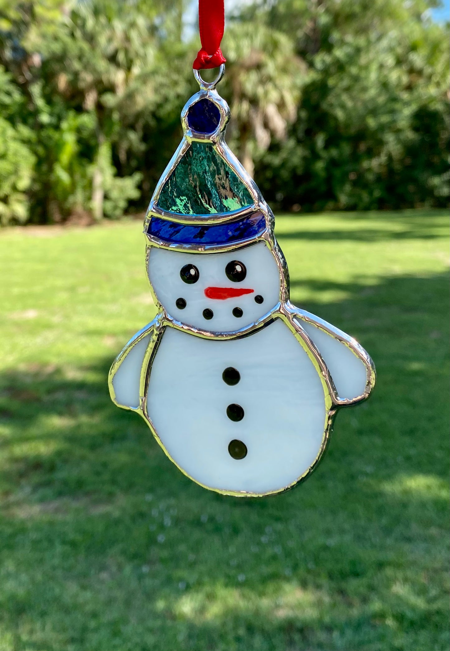 Winter Holiday Ornament- Happy Snowman
