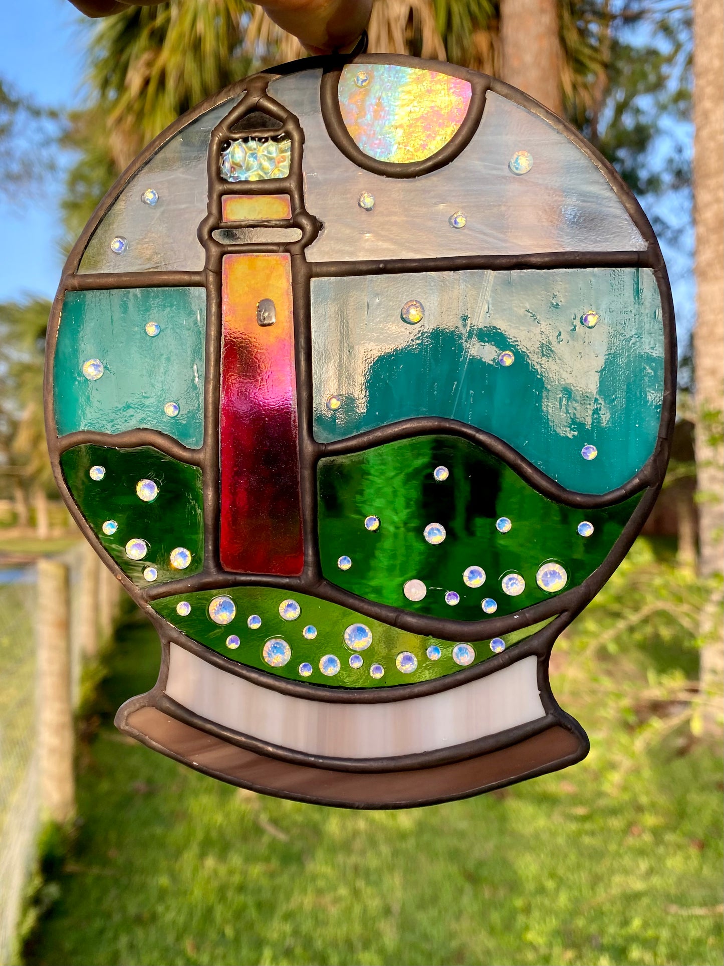 Winter Large Holiday- Jupiter Lighthouse Snowglobe