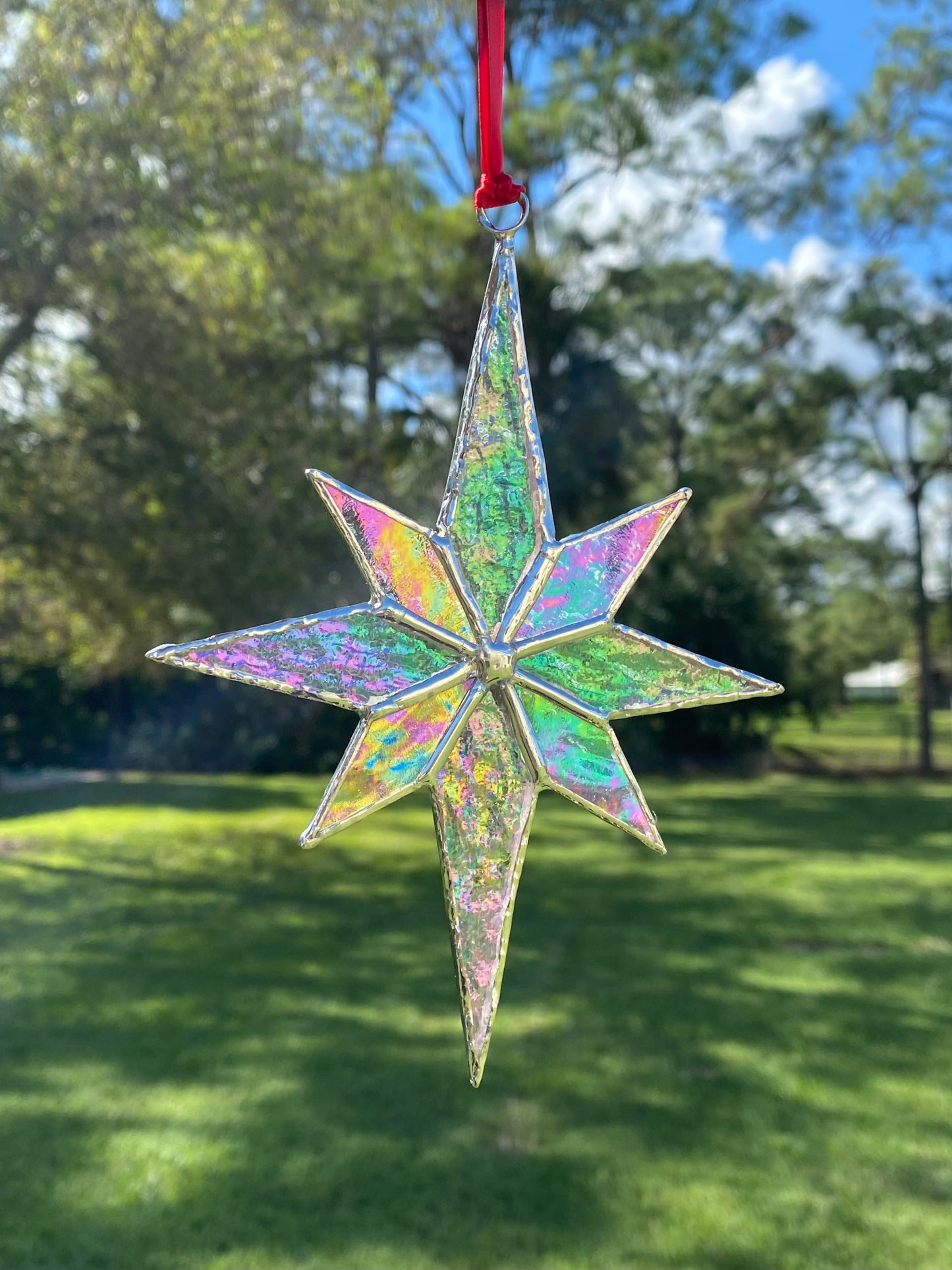 Winter Holiday Ornament- Iridescent Star