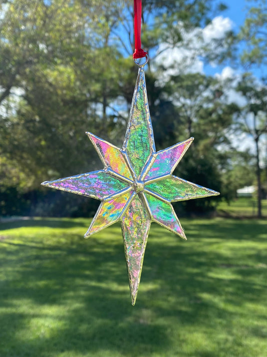 Winter Holiday Ornament- Iridescent Star