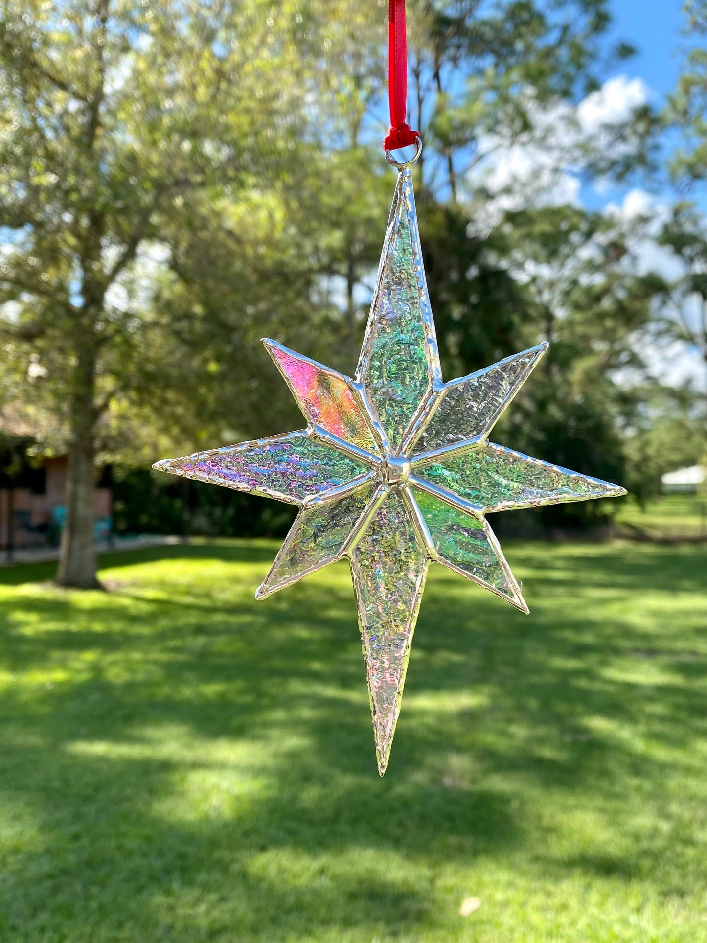 Winter Holiday Ornament- Iridescent Star