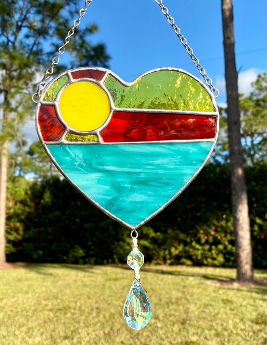 Sunrise Heart with Prism